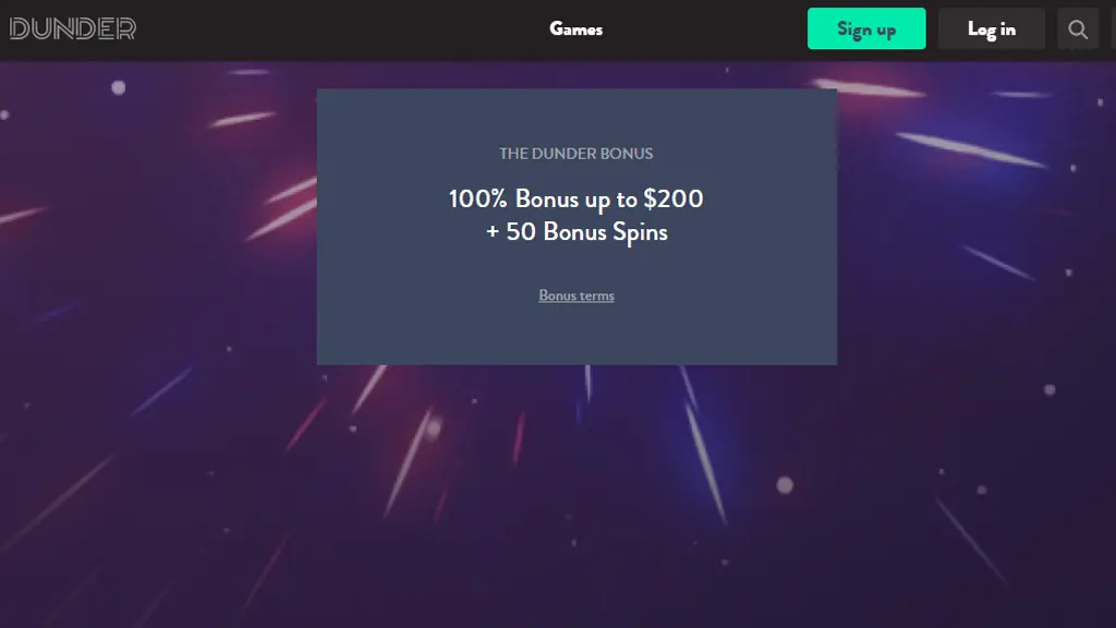 Dunder Casino bonus 